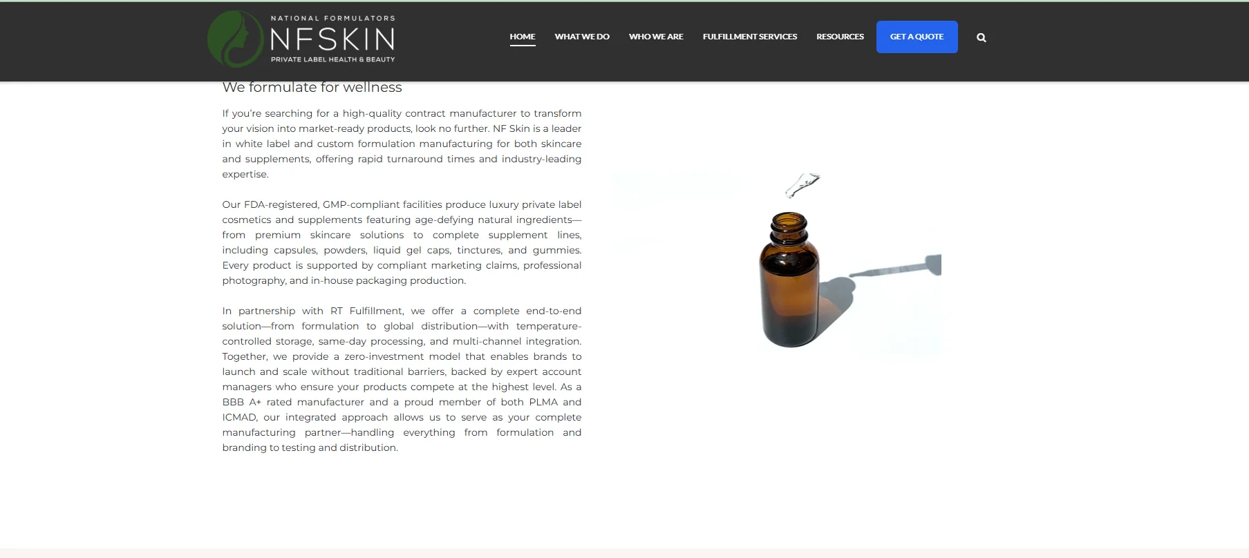 NF Skin: Private-label skincare manufacturer